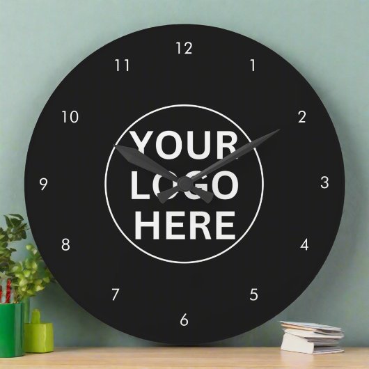 Uw Logo L Business Professional Zwart-wit Grote Klok