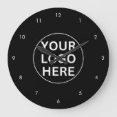 Uw Logo L Business Professional Zwart-wit Grote Klok (Voorkant)