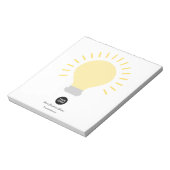 Uw Logo lichtlamp Notitieblok (Linkerzijde)