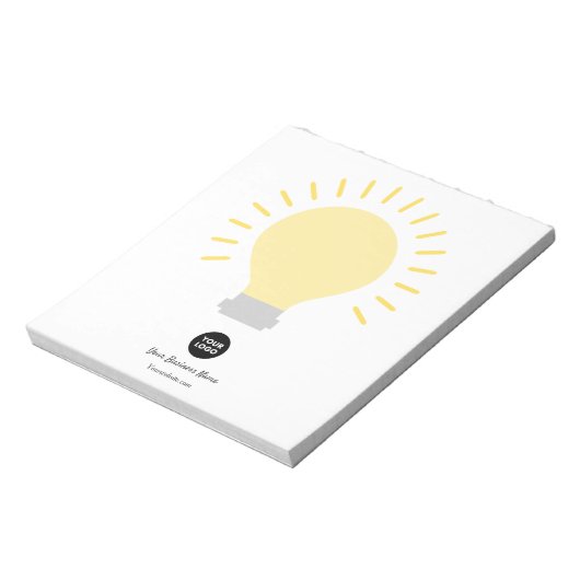 Uw Logo lichtlamp Notitieblok (Linkerzijde)