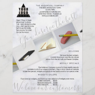 Uw Logo marmer Asymmetrisch 3 Foto Collage Flyer