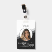 Uw Logo-medewerker Foto Bedrijf-ID Badge (Voorzijde met clip)