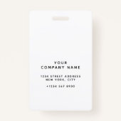 Uw Logo-medewerker Foto Bedrijf-ID Badge (Achterkant)