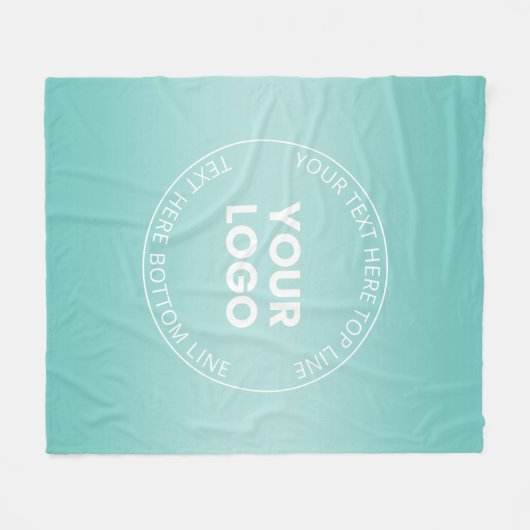 Uw Logo met / bewerkbaar elke kleurverloop Fleece Deken (Voorkant (Horizontaal))