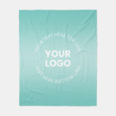 Uw Logo met / bewerkbaar elke kleurverloop Fleece Deken (Voorkant)