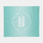 Uw Logo met / bewerkbaar elke kleurverloop Fleece Deken (Voorkant (Horizontaal))