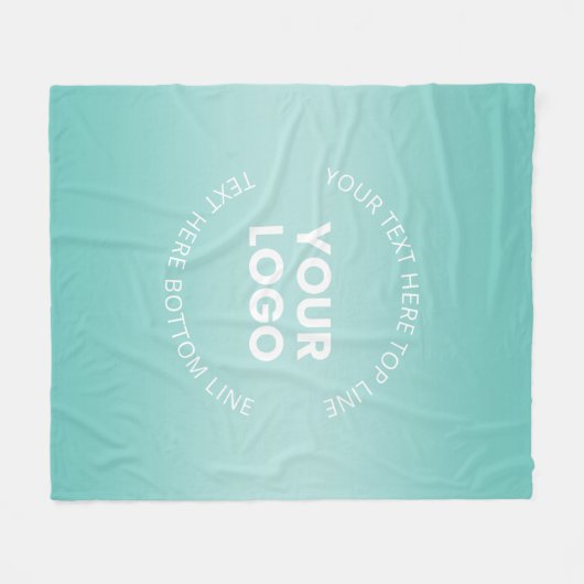 Uw Logo met / bewerkbaar elke kleurverloop Fleece Deken (Voorkant (Horizontaal))