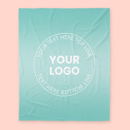 Uw Logo met / bewerkbaar elke kleurverloop Fleece Deken