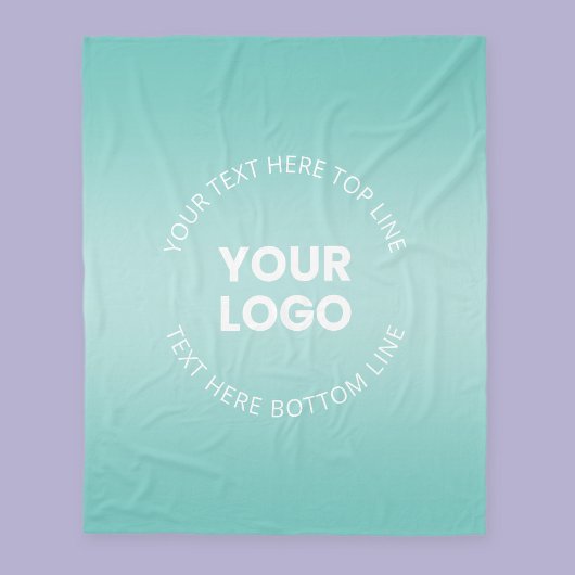 Uw Logo met / bewerkbaar elke kleurverloop Fleece Deken