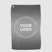 Uw Logo met / bewerkbaar elke kleurverloop Golfhanddoek (Voorkant)