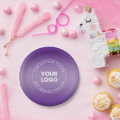 Uw Logo met / bewerkbaar elke kleurverloop Papieren Bordje (Feest)