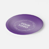 Uw Logo met / bewerkbaar elke kleurverloop Papieren Bordje (Gekanteld)