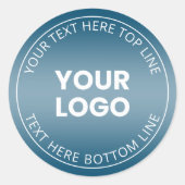 Uw Logo met / bewerkbaar elke kleurverloop Ronde Sticker (Voorkant)