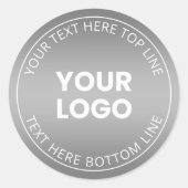 Uw Logo met / bewerkbaar elke kleurverloop Ronde Sticker (Voorkant)