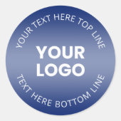 Uw Logo met / bewerkbaar elke kleurverloop Ronde Sticker (Voorkant)