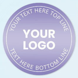 Uw Logo met / bewerkbaar elke kleurverloop Ronde Sticker