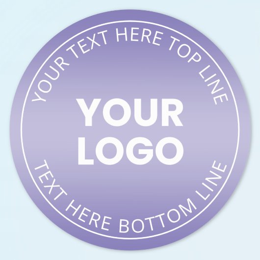 Uw Logo met / bewerkbaar elke kleurverloop Ronde Sticker