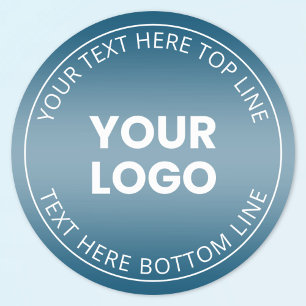 Uw Logo met / bewerkbaar elke kleurverloop Ronde Sticker