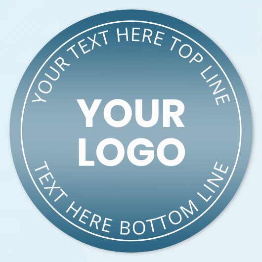 Uw Logo met / bewerkbaar elke kleurverloop Ronde Sticker