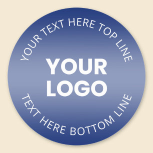 Uw Logo met / bewerkbaar elke kleurverloop Ronde Sticker