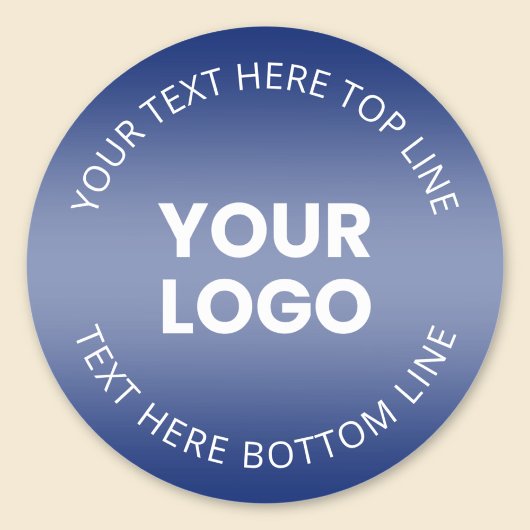 Uw Logo met / bewerkbaar elke kleurverloop Ronde Sticker