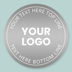 Uw Logo met / bewerkbaar elke kleurverloop Ronde Sticker