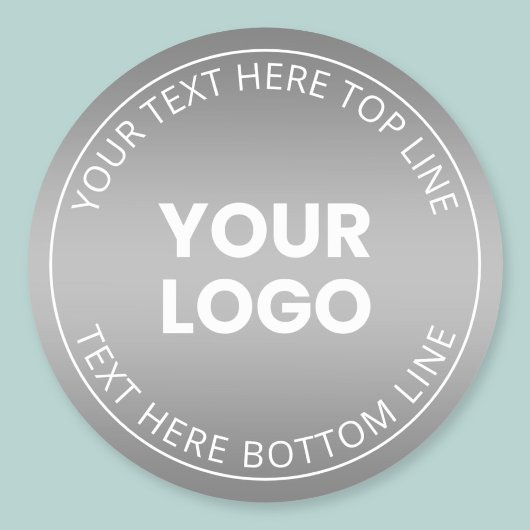 Uw Logo met / bewerkbaar elke kleurverloop Ronde Sticker