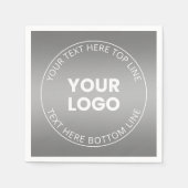 Uw Logo met / bewerkbaar elke kleurverloop Servet (Voorkant)