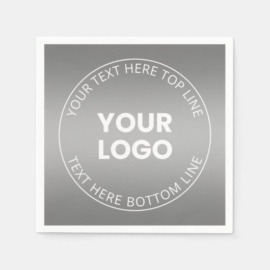 Uw Logo met / bewerkbaar elke kleurverloop Servet (Voorkant)
