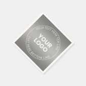 Uw Logo met / bewerkbaar elke kleurverloop Servet (Hoek)