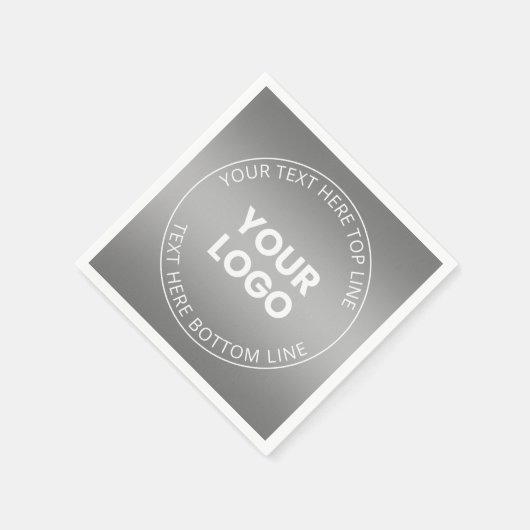 Uw Logo met / bewerkbaar elke kleurverloop Servet (Hoek)