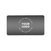 Uw Logo met bewerkbaar zwart-wit verloop Etiket (Voorkant)