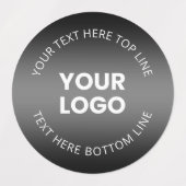 Uw Logo met bewerkbaar zwart-wit verloop Labels (Design 2)
