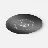 Uw Logo met bewerkbaar zwart-wit verloop Papieren Bordje (Gekanteld)