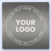 Uw Logo met bewerkbaar zwart-wit verloop Stenen Onderzetter