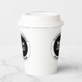 Uw Logo met bewerkbare dank u & bedrijfsnaam Papieren Bekers (Links)