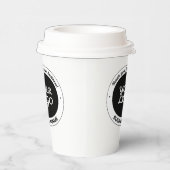 Uw Logo met bewerkbare dank u & bedrijfsnaam Papieren Bekers (Rechts)