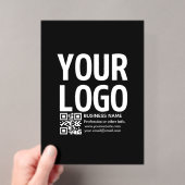 Uw logo met bewerkbare QR-code en tekst Acryl Uitnodigingen (Insitu (Draagbaar))