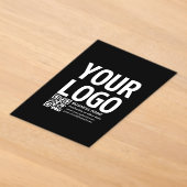 Uw logo met bewerkbare QR-code en tekst Acryl Uitnodigingen (Laagn)