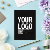 Uw logo met bewerkbare QR-code en tekst Acryl Uitnodigingen (Insitu (Huwelijk))