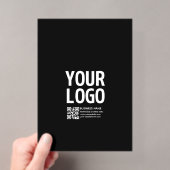 Uw logo met bewerkbare QR-code en tekst Acryl Uitnodigingen (Insitu (Draagbaar))