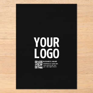 Uw logo met bewerkbare QR-code en tekst Acryl Uitnodigingen