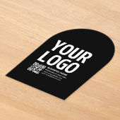 Uw logo met bewerkbare QR-code en tekst Acryl Uitnodigingen (Laagn)