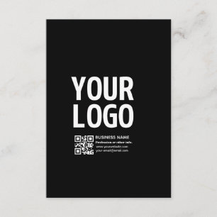 Uw logo met bewerkbare QR-code en tekst Advieskaart