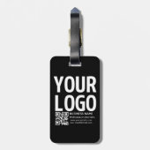 Uw logo met bewerkbare QR-code en tekst Bagagelabel (Achterkant verticaal)