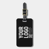 Uw logo met bewerkbare QR-code en tekst Bagagelabel (Voorkant verticaal)