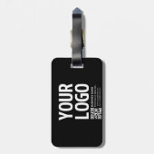 Uw logo met bewerkbare QR-code en tekst Bagagelabel (Achterkant verticaal)
