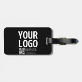 Uw logo met bewerkbare QR-code en tekst Bagagelabel (Achterkant horizontaal)