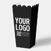Uw logo met bewerkbare QR-code en tekst Bedankdoosjes (Achterkant)