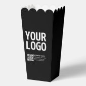 Uw logo met bewerkbare QR-code en tekst Bedankdoosjes (Voorkant)